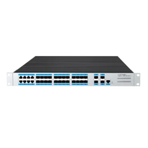 TEK-IN4T8GC24SM-L3, 10G L3 Managed Industrial Switch 4 port 10G SFP+ 24 port 1G SFP+8 port 1000Mbps RJ45/SFP Combo, Rack-mounting, -40℃-85℃ Operating-Temp