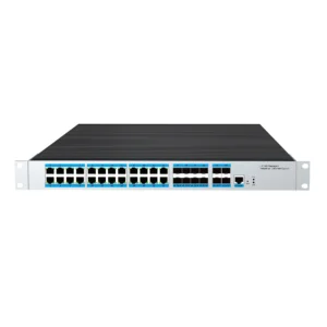 TEK-INP4T8C24GM-L3, 10G L3 Managed Industrial PoE Switch 4 port 10G SFP+ 8 port 1G SFP/RJ45 Combo+24 port 1000Mbps PoE, Rack-mounting, -40℃-85℃ Operating-Temp