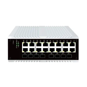 TEK-INP16G8S-M, L2 Managed 16 port 1000Mbps PoE with 8 SFP Industrial PoE Switch, DIN-Rail mounting,-40℃-85℃ Operating-Temp