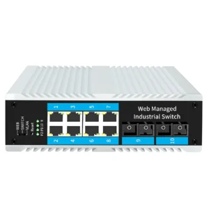 TEK-INP8G2SM-WEB, L2 Web Managed 8 port 1000Mbps PoE with 2 SC Single Mode Dual Fiber Industrial PoE Switch, DIN-Rail mounting,-40℃-85℃ Operating-Temp