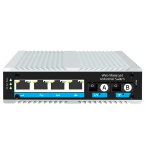TEK-INP4G2SM-TR-WEB, L2 Web Managed 4 port 1000Mbps PoE with 2 SC Single Mode Single Fiber Industrial PoE Switch, DIN-Rail mounting,-40℃-85℃ Operating-Temp