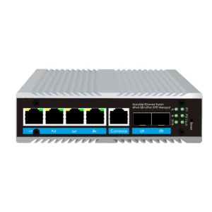 TEK-INP4G2S-M, L2 Managed 4 port 1000Mbps PoE with 2 SFP Industrial PoE Switch, DIN-Rail mounting, -40℃-85℃ Operating-Temp